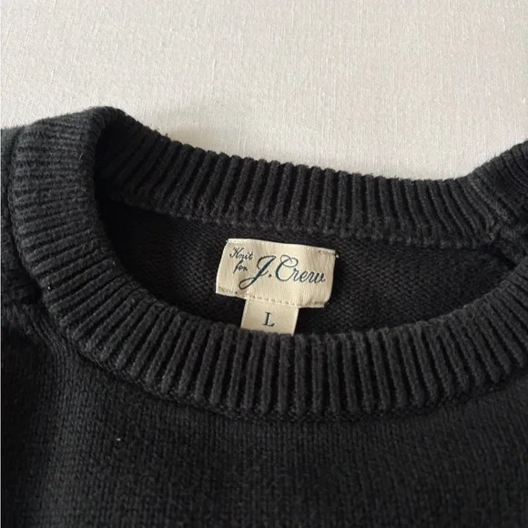 J. Crew Men's Classic Black Crewneck Sweater - Picture 2 of 2
